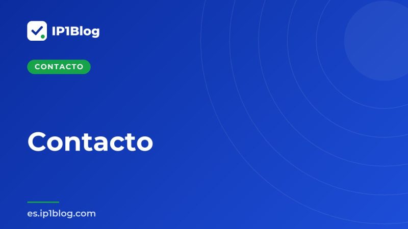 Portada de la página Contacto de IP1Blog