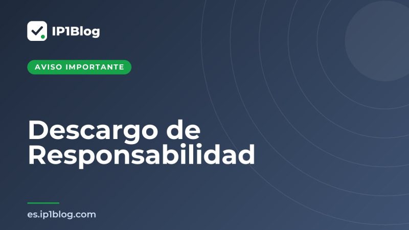 Portada de la página Descargo de Responsabilidad de IP1Blog