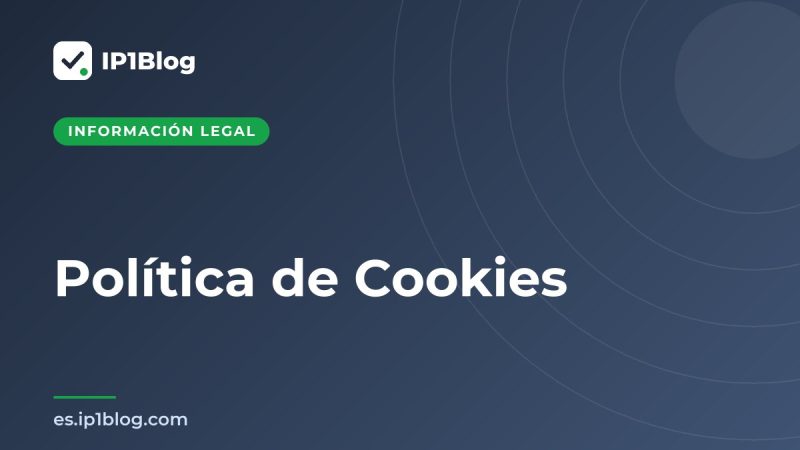 Portada de la página Política de Cookies de IP1Blog