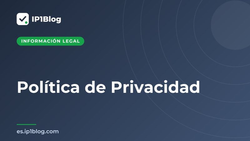 Portada de la página Política de Privacidad de IP1Blog