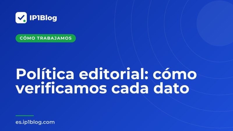 Portada de la página Política Editorial de IP1Blog